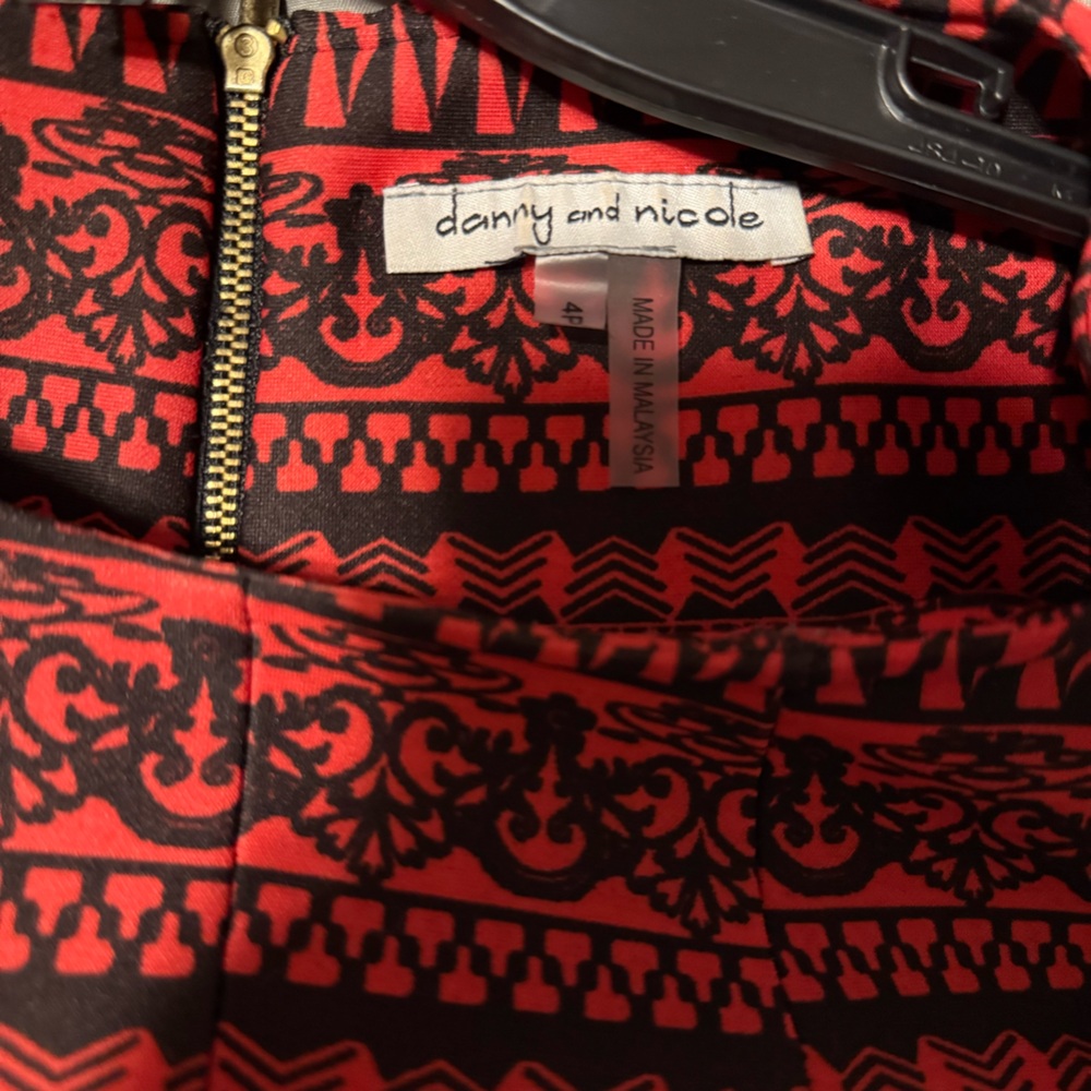 Danny & Nicole Red/Black Dress - Picture 6 of 6